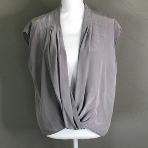 BCBG Max Azria 100% Silk Twisted Blouse